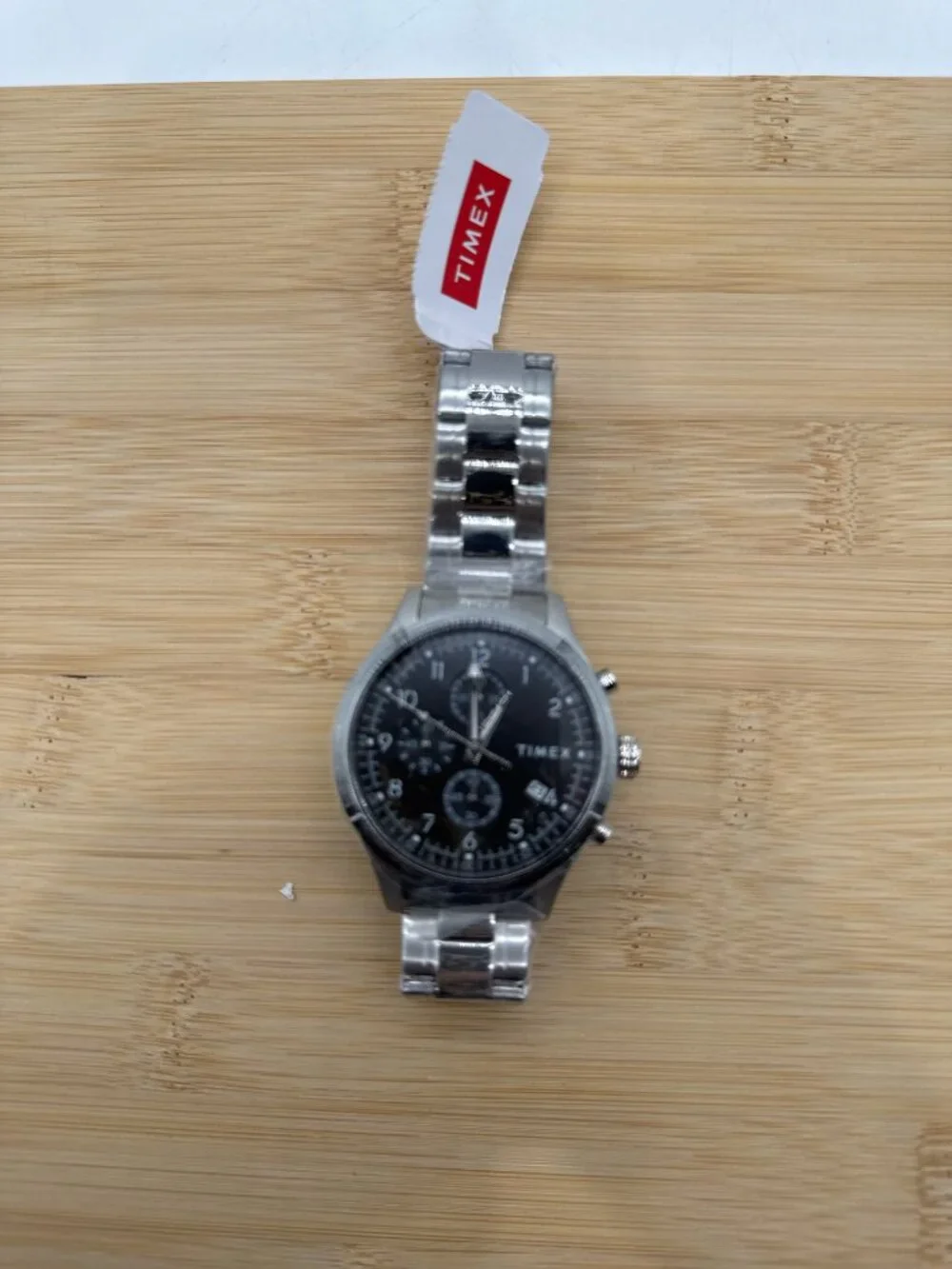 TIMEX TW2Y01400 Unisex Watch Dress Quartz 50 mm Black Dial Stainless Steel Black